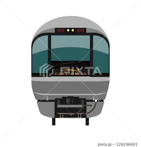 寝台特急カシオペアの客車正面のイラスト【カハフE26形】 126296681