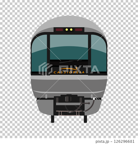 寝台特急カシオペアの客車正面のイラスト【カハフE26形】 126296681