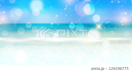 青　波　夏　風景　背景 126296775