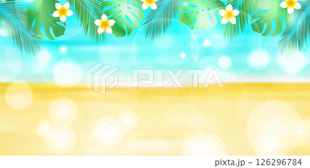 青　波　夏　風景　背景 126296784