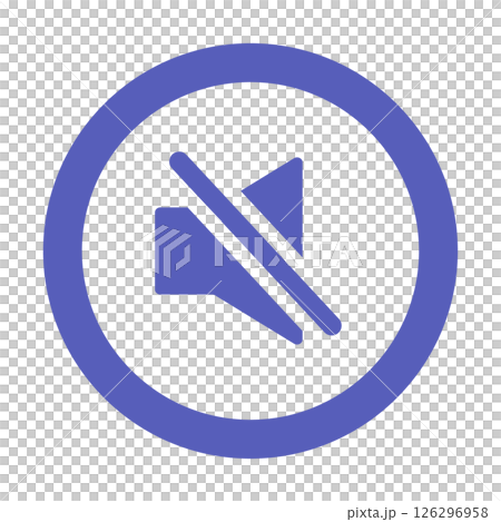 消音ボタン　単品　青 126296958