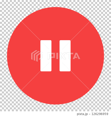 Stop Pause Button Single Red 126296959