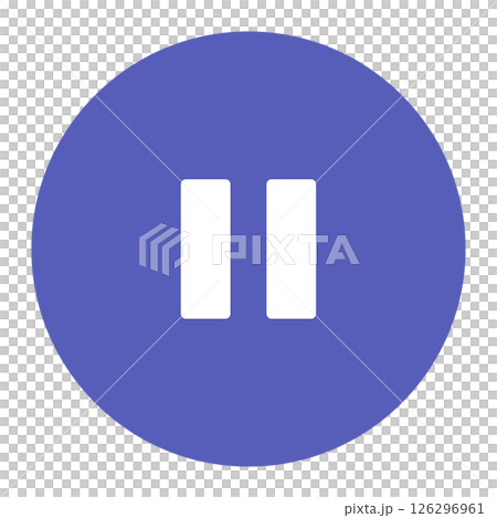 停止暫停按鈕單藍色 126296961