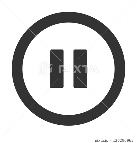 ストップ　一時停止ボタン　単品　黒 126296963