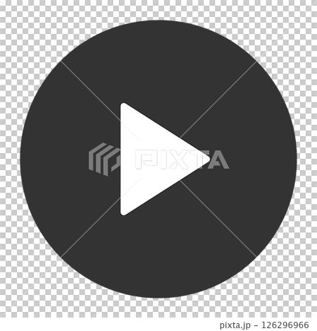 動画 映像 再生ボタン 単品 黒 動画 映像 再生ボタン 単品 黒 126296966