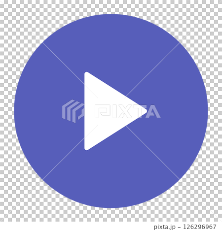 動画 映像 再生ボタン 単品 青 動画 映像 再生ボタン 単品 青 126296967