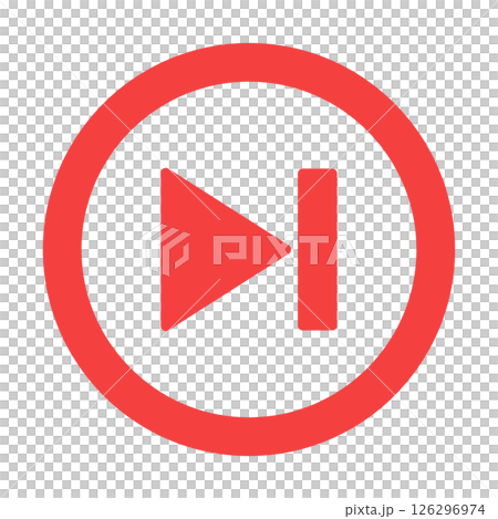 跳過按鈕單項紅色 126296974