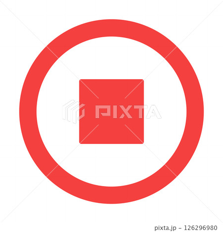 ストップ　一時停止ボタン　単品　赤 126296980