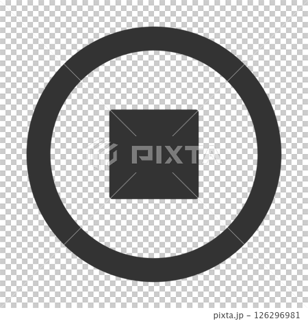 Stop Pause Button Single Black 126296981