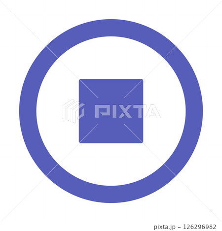 ストップ　一時停止ボタン　単品　青 126296982