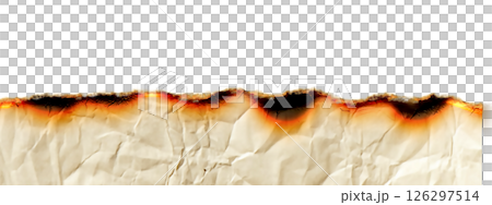 焼け焦げて燃える古紙の3dイラスト背景 焼け焦げて燃える古紙の3dイラスト背景 126297514
