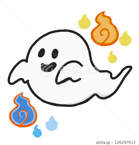 ひとだまとお化け 126297613