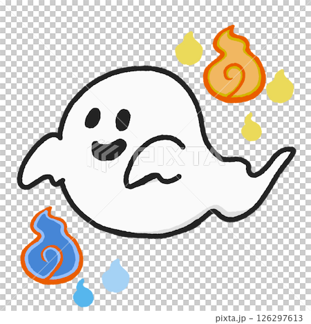 ひとだまとお化け 126297613