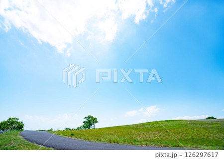 青空と草原 126297617