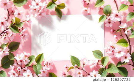 An Elegant Floral Frame Featuring a Blank Space Perfectly Designed for Adding Text 126297725