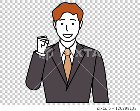 安心してください!こぶしを握るスーツの男性。その2 安心してください!こぶしを握るスーツの男性。その2 126298138