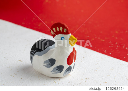 【年賀状素材】和紙の酉年人形 【年賀状素材】和紙の酉年人形 126298424
