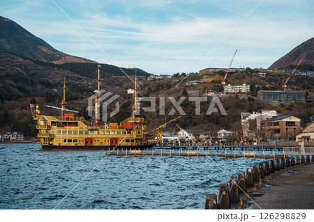 Pirate Ship Cruise on Lake Ashi with Mount Fuji Pirate Ship Cruise on Lake Ashi with Mount Fuji 126298829