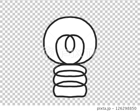 Light bulb: Simple black and white icon illustration material 126298850
