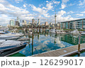 View of marina in Auckland CBD of New Zealand in daytime 126299017