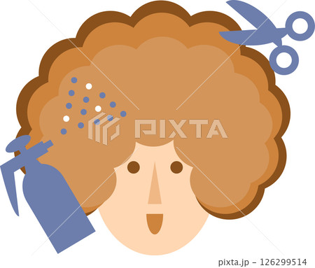 ヘアカットする人のイラスト 126299514