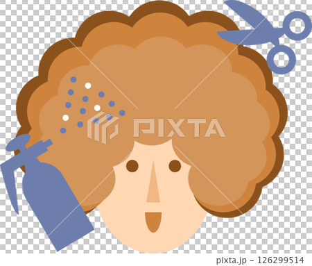ヘアカットする人のイラスト 126299514