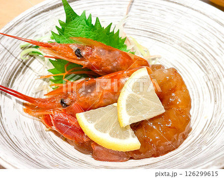 居酒屋メニュー 赤えびの沖漬け 居酒屋メニュー 赤えびの沖漬け 126299615