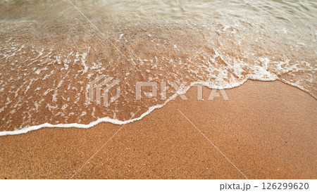 Beach and sea water, tropical beach, small waves 126299620