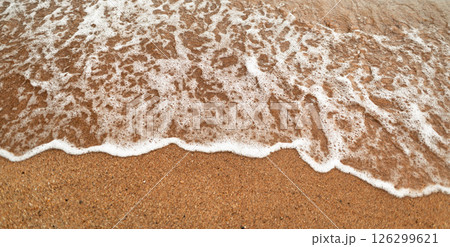 Beach and sea water, tropical beach, small waves Beach and sea water, tropical beach, small waves 126299621