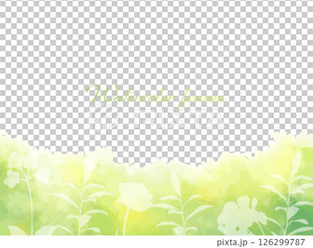 Refreshing green watercolor botanical frame background illustration Refreshing green watercolor botanical frame background illustration 126299787