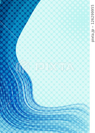 波　夏　水彩　和柄　背景 126299955