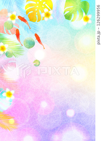 金魚　夏　水彩　和柄　背景 126299956