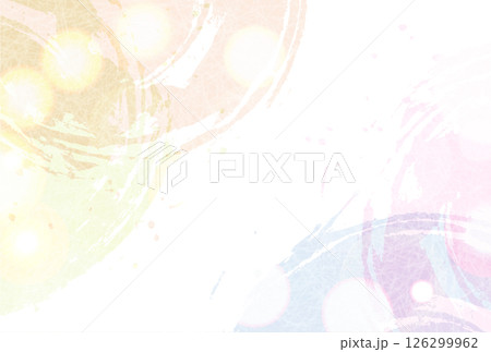 暑中見舞い 夏 青 和柄 背景 暑中見舞い 夏 青 和柄 背景 126299962