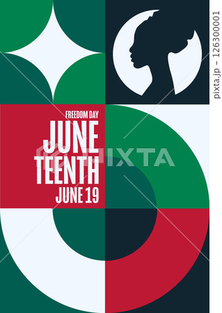 Juneteenth. Freedom Day. June 19. Holiday concept. Template for background, banner, card, poster Juneteenth. Freedom Day. June 19. Holiday concept. Template for background, banner, card, poster 126300001