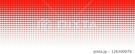 Red color halftone gradient texture. Vanishing cartoon polka dot background. Repeating dotted gradation pattern. Fading comic pop art overlay backdrop. Raster halfton patern effect wallpaper. Vector Red color halftone gradient texture. Vanishing cartoon polka dot background. Repeating dotted gradation pattern. Fading comic pop art overlay backdrop. Raster halfton patern effect wallpaper. Vector 126300078