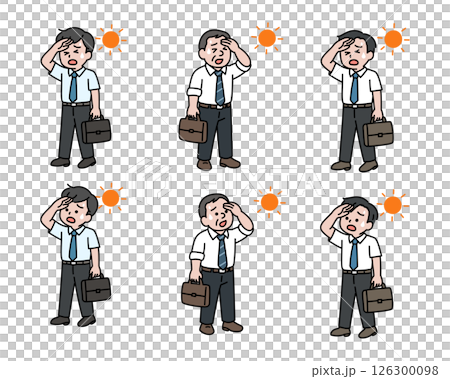 夏季商務人士中暑 夏季商務人士中暑 126300098