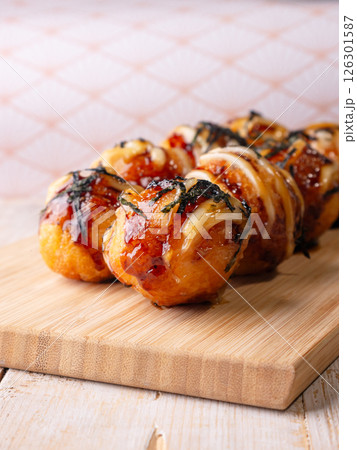 Takoyaki Crispy Octopus Balls Japanese Street Food and Snacks. Takoyaki Crispy Octopus Balls Japanese Street Food and Snacks. 126301587