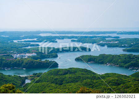 【新緑の横山展望台から見下ろす英虞湾の絶景】三重県・伊勢志摩国立公園 126302021