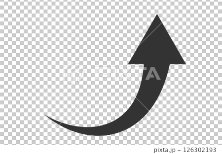 黑色上升箭頭簡約單品 126302193