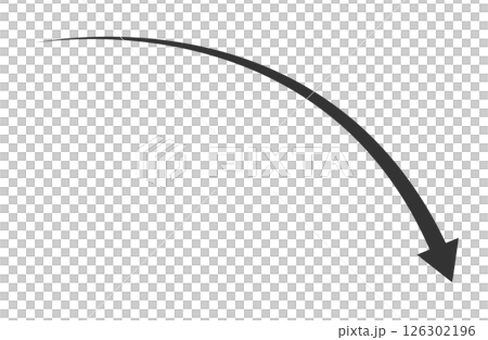 向下長箭頭黑色 126302196
