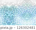 キラキラと輝く波打ち際／背景用素材イラスト／A4サイズ 126302481