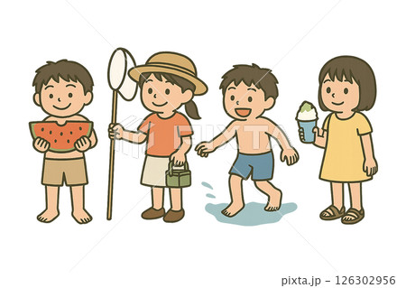 夏休みの子供達 126302956