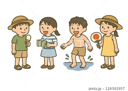 夏休みの子供達 126302957