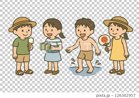夏休みの子供達 126302957
