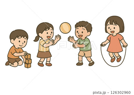 夏休みの子供達 126302960