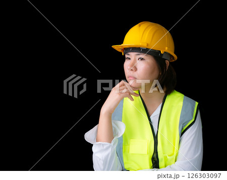 factory woman workers or technicians civil Engineer or Architecture project management thinking idea decision plan. factory woman workers or technicians civil Engineer or Architecture project management thinking idea decision plan. 126303097