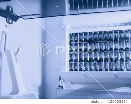 Ice cube maker machine for home cafe bar kitchen catering equipment. 126303133