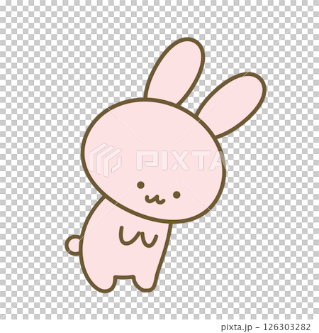 お辞儀をするうさぎ お辞儀をするうさぎ 126303282