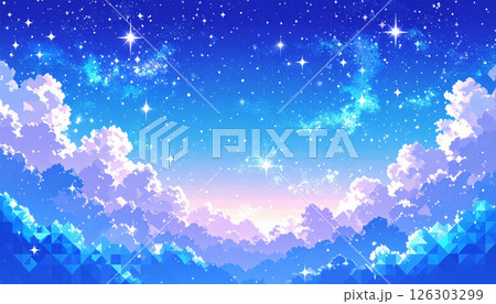 キラキラした幻想的なイラスト背景 126303299