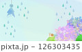 梅雨のあじさい てるてる坊主とかたつむり 126303435